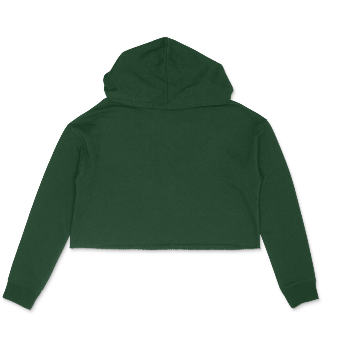 Olive Green Crop Hoodie - Printed T-shirts, Hoodies, Sweatshirts & More!